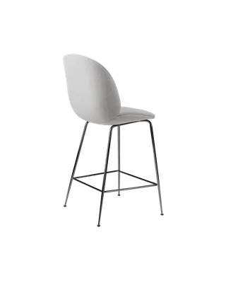 Beetle Counter Chair, Fully Upholstered von GUBI in Conic base, Black Chrome, Remix 3, Kvadrat (123, Standard) – Produktfoto 3 von 4