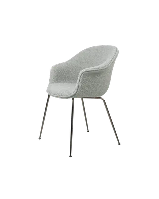 Bat Dining Chair, Fully Upholstered by GUBI in Karakorum, Dedar (004, Standard), Conic base, Black Chrome – product photo 3 of 5