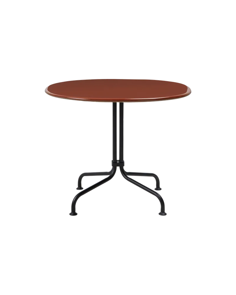 Carmel Bistro Lounge Table by GUBI in Rock Red, Black Semi Matt, 75 × 75 cm – product photo 4 of 4