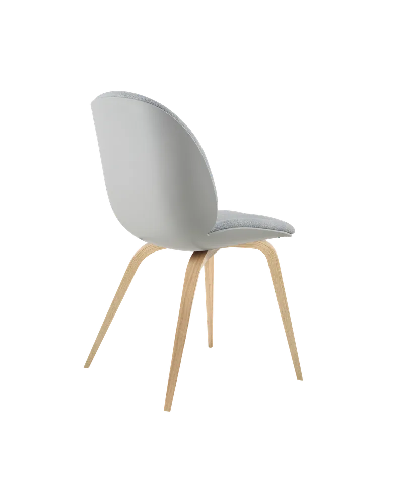 Beetle Dining Chair, Front Upholstered by GUBI in Kvadrat Sahco, Acca Stripe 0731, Oak Semi Matt, Lunar Gray – product photo 2 of 5