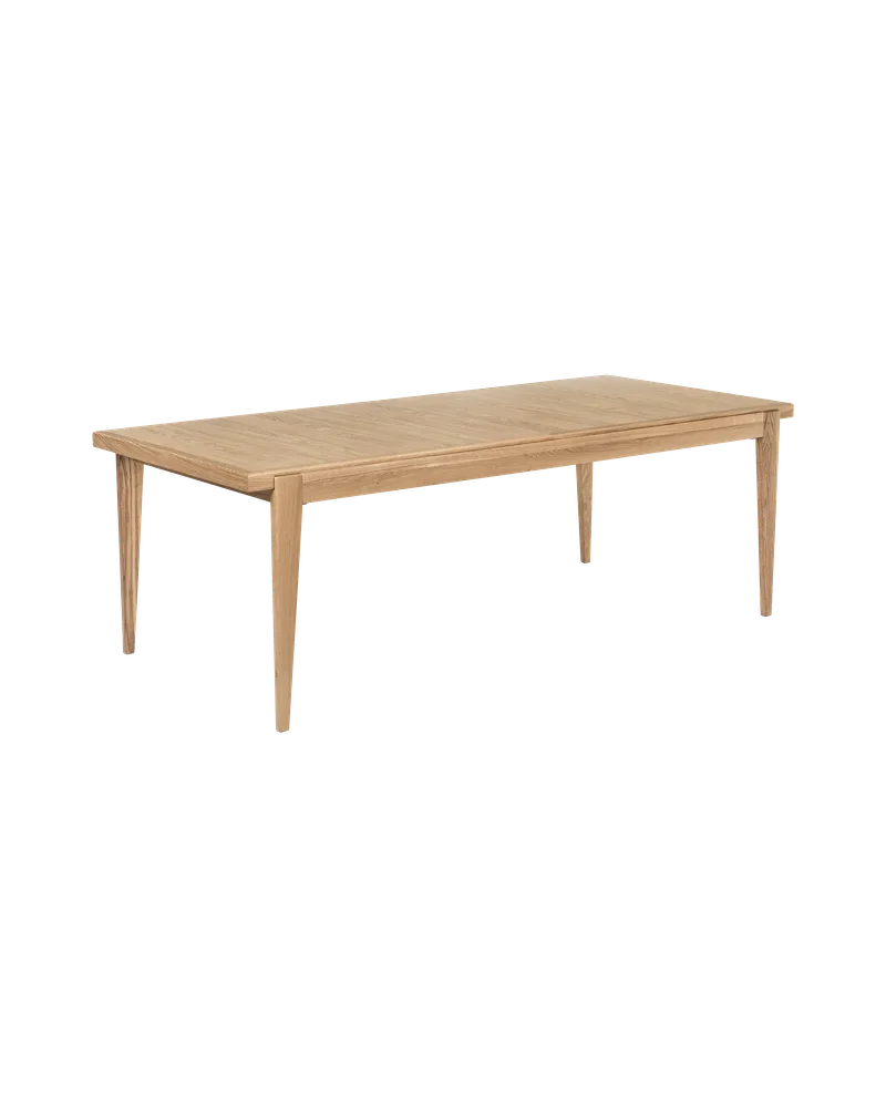 S-Table Dining Table, Rectangular Extendable van GUBI in Oak Matt Lacquered, Oak Matt Lacquered, 95 × 220/270/320 – productfoto
