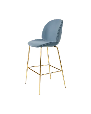 Beetle Bar Chair, Fully Upholstered by GUBI in Sunday, Dedar (002, Standard), Brass Semi Matt, Conic base – product photo 4 of 4