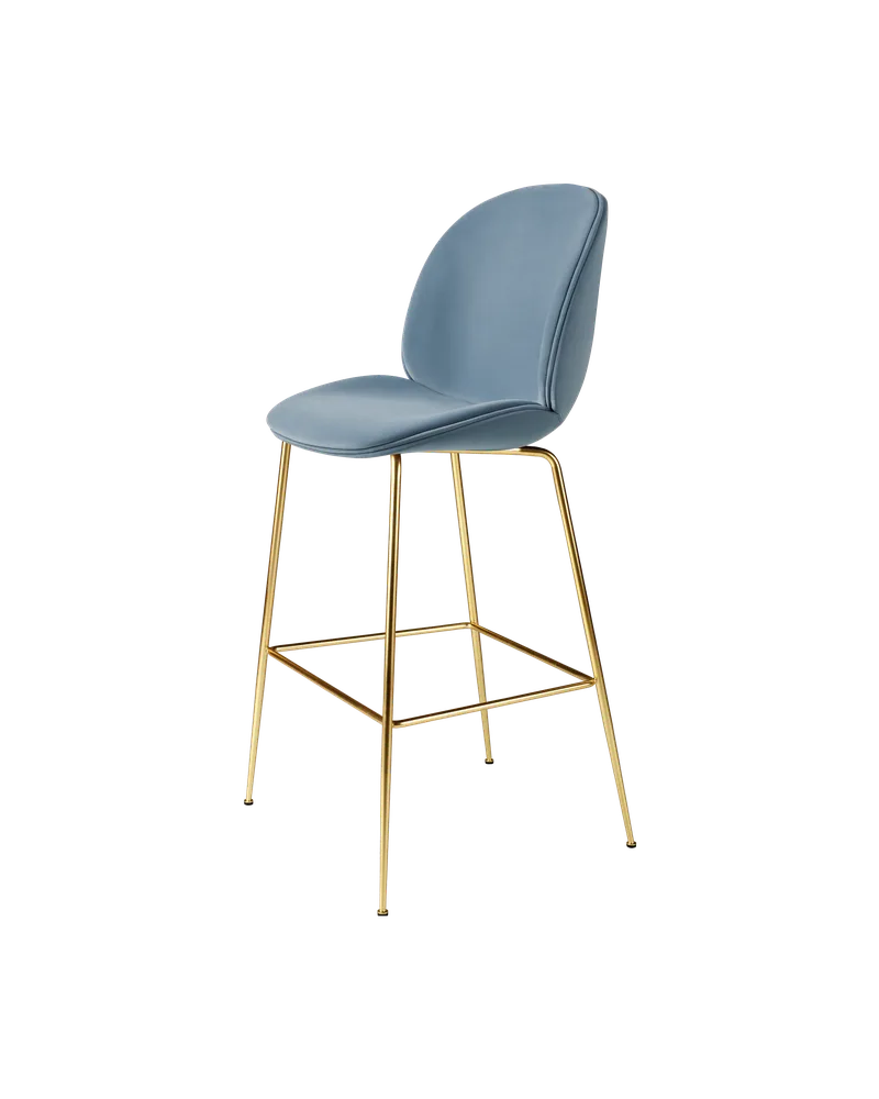 Beetle Bar Chair, Fully Upholstered by GUBI in Sunday, Dedar (002, Standard), Brass Semi Matt, Conic base – product photo 4 of 4