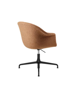 Bat Meeting Chair, Fully Upholstered by GUBI in Around Bouclé, Dedar (032, Standard), Height adjustable 4-star base, Matt Black – product photo 2 of 4