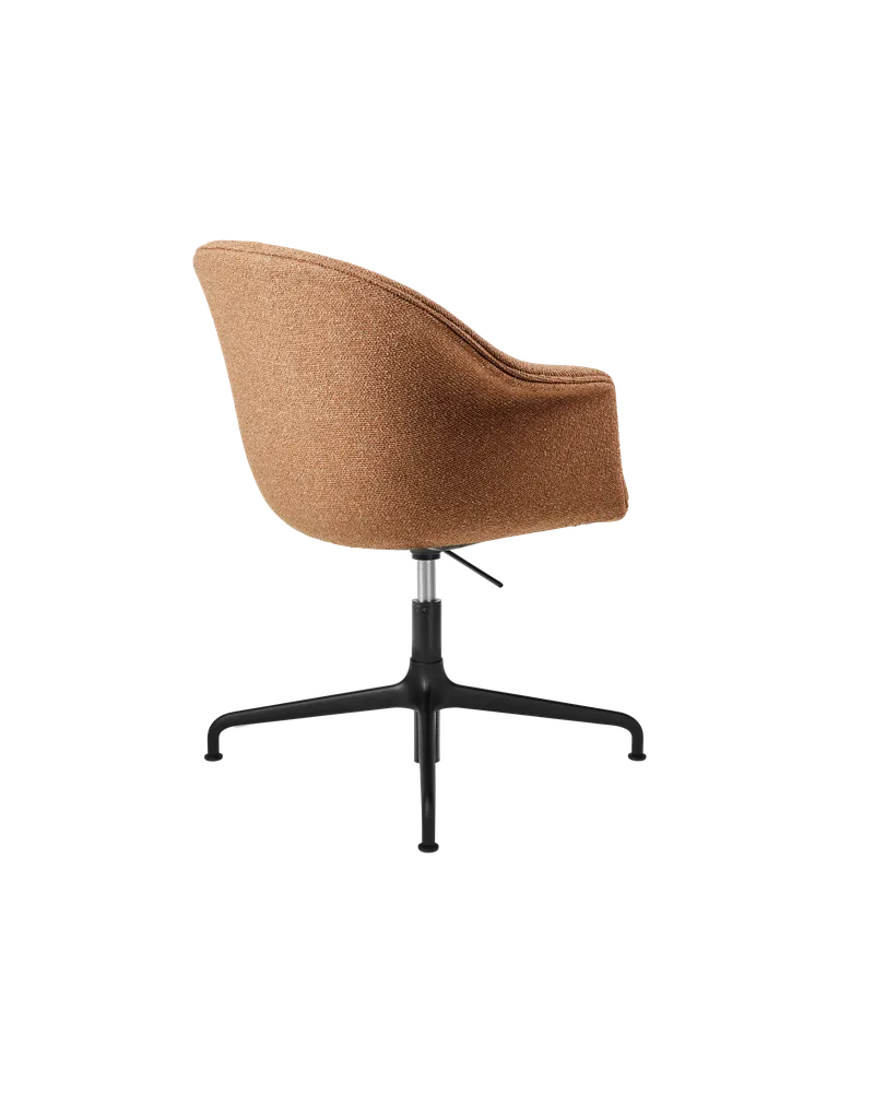 Bat Meeting Chair, Fully Upholstered by GUBI in Around Bouclé, Dedar (032, Standard), Height adjustable 4-star base, Matt Black – product photo 2 of 4