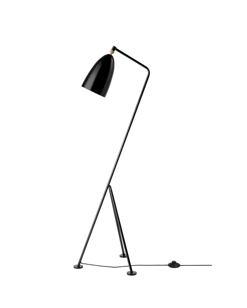 Gräshoppa Floor Lamp by GUBI in Black Glossy, EU – product photo