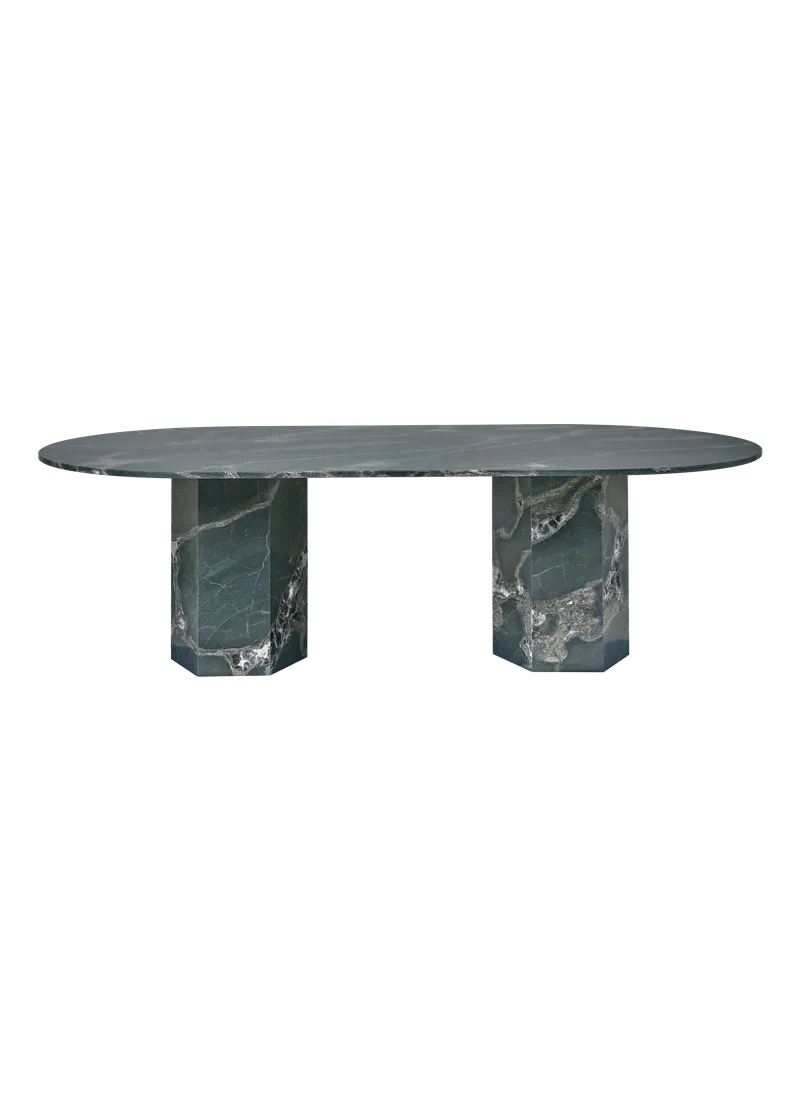 Epic Dining Table, Outdoor by GUBI in Botanic Green Quartzite, Botanic Green Quartzite, 240 × 120 cm – product photo