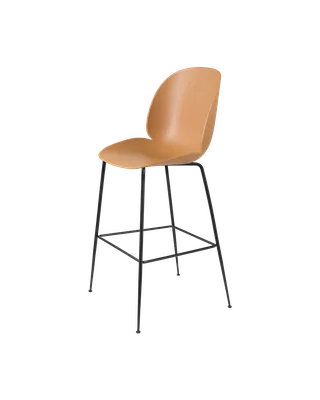 Beetle Bar Chair, Un-Upholstered by GUBI in Amber Brown, Matt Black, Conic base – product photo 3 of 3