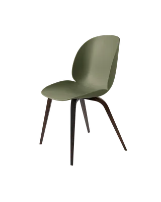 Beetle Dining Chair, Un-Upholstered by GUBI in Fern Green, Wood base, Smoked Oak – product photo 3 of 3