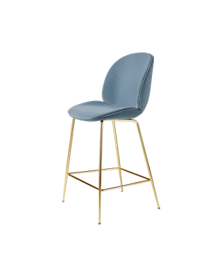 Beetle Counter Chair, Fully Upholstered von GUBI in Conic base, Brass Semi Matt, Sunday, Dedar (002, Standard) – Produktfoto 4 von 4
