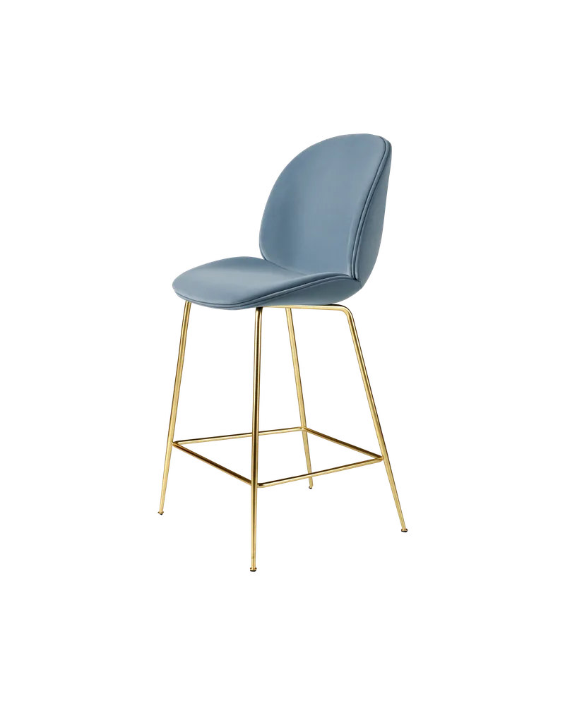 Beetle Counter Chair, Fully Upholstered von GUBI in Conic base, Brass Semi Matt, Sunday, Dedar (002, Standard) – Produktfoto 4 von 4