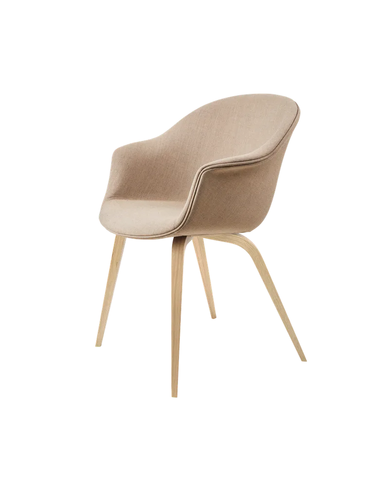 Bat Dining Chair, Fully Upholstered by GUBI in Remix 3, Kvadrat (233, Standard), Wood base, Oak Semi Matt – product photo 4 of 4