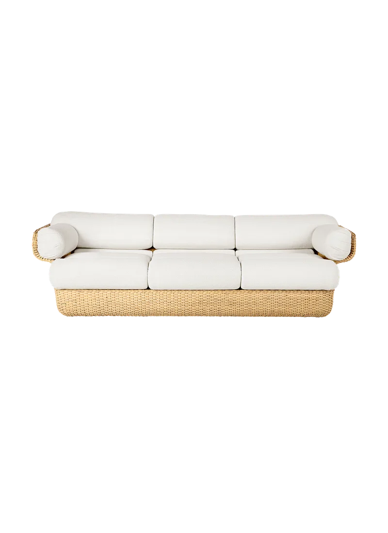 Basket Sofa van GUBI in Lorkey, Limonta (40, Standard), 3 seater, Rattan – productfoto 1 van 7