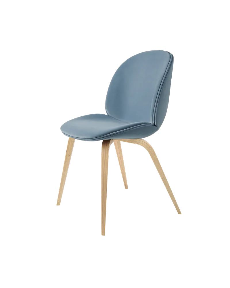 Beetle Dining Chair, Fully Upholstered van GUBI in Sunday, Dedar (002, Standard), Wood base, Oak Semi Matt Lacquered – productfoto 5 van 5