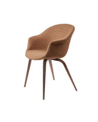 Bat Dining Chair, Fully Upholstered by GUBI in Around Bouclé, Dedar (032, Standard), Wood base, American Walnut – product photo 1 of 4
