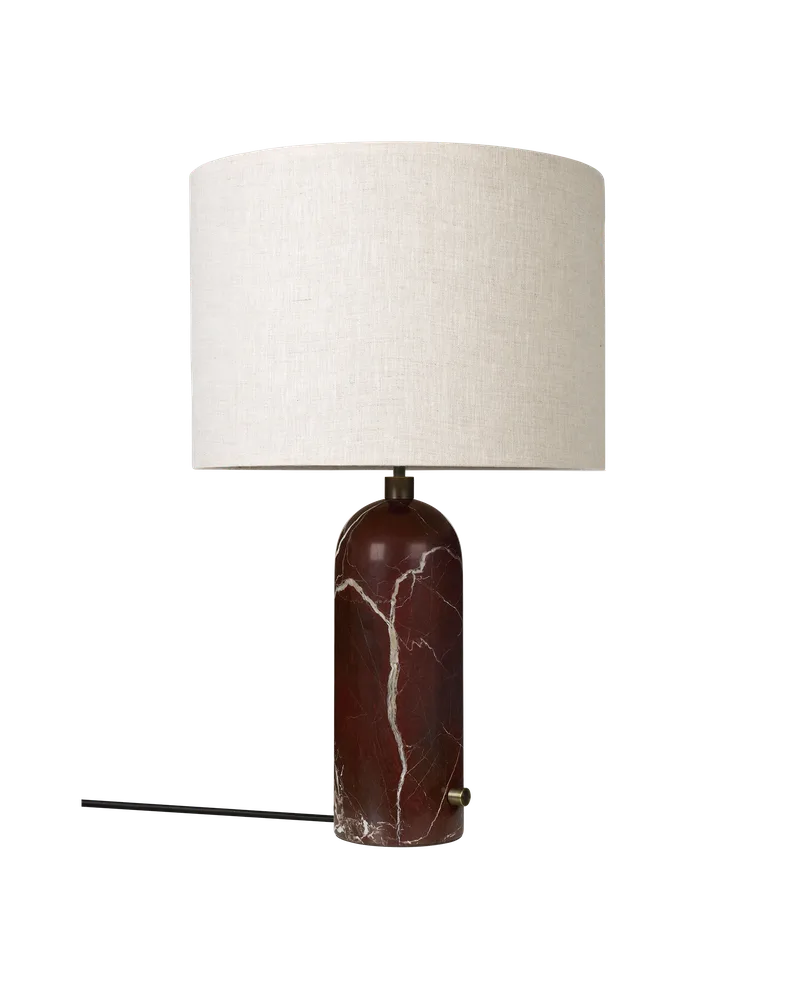 Gravity Table Lamp von GUBI in Maroon Marble, Canvas, 65 cm, EU – Produktfoto