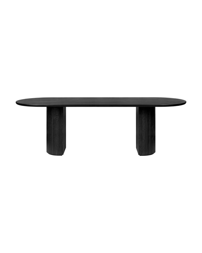 Moon Bar Table de GUBI en Brown/Black Stained Veneer Oak Lacquered, Brown/Black Stained Veneer Oak Lacquered, 298 × 101 cm – photo du produit