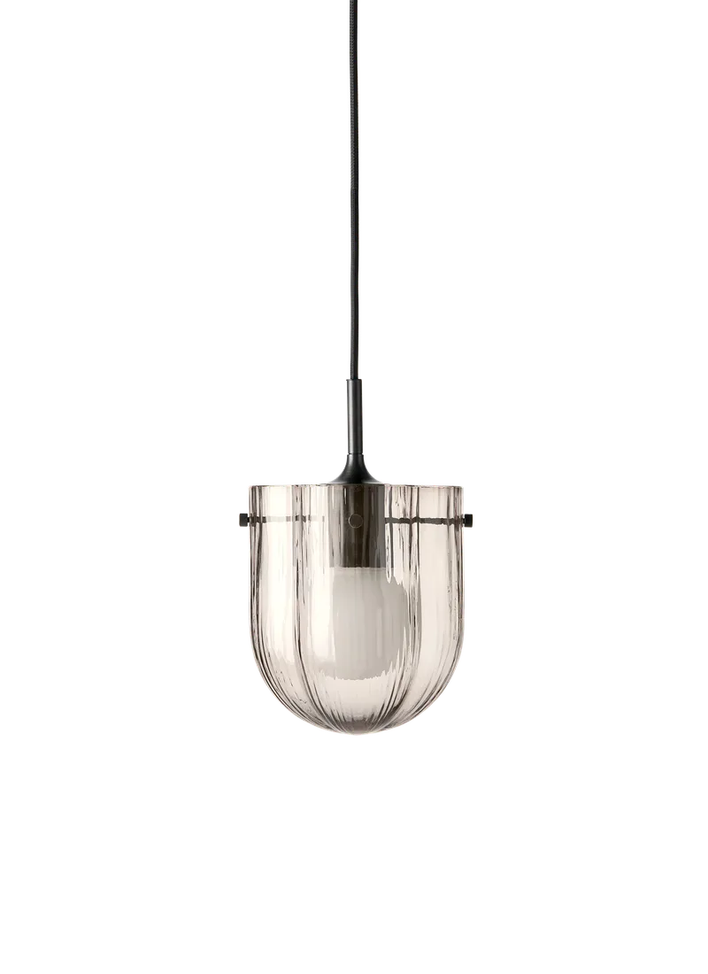 Seine Pendant by GUBI in Smoke, Antique brass, EU – product photo