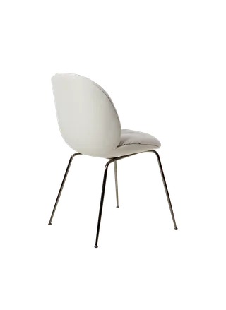 Beetle Soft Dining Chair, Fully Upholstered by GUBI in Reales, Limonta (001, Standard), Black Chrome – product photo 1 of 6