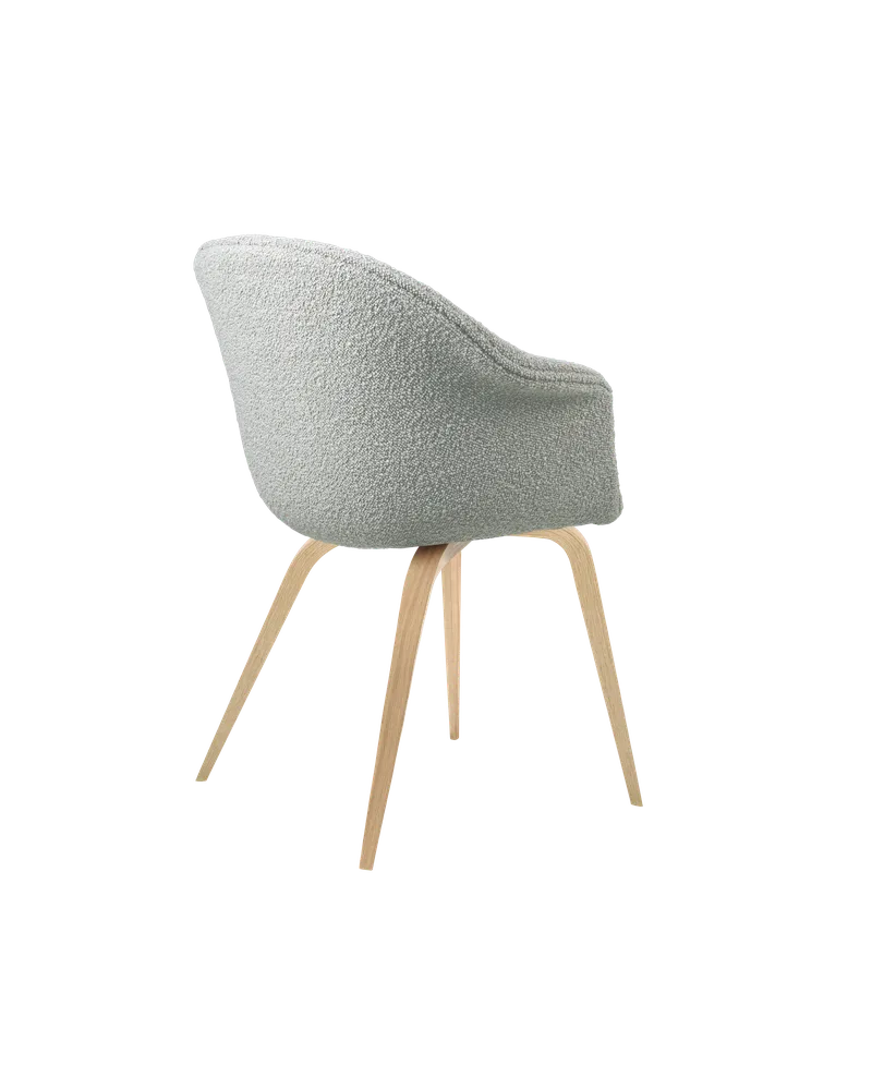 Bat Dining Chair, Fully Upholstered by GUBI in Karakorum, Dedar (004, Standard), Wood base, Oak Semi Matt – product photo 4 of 4