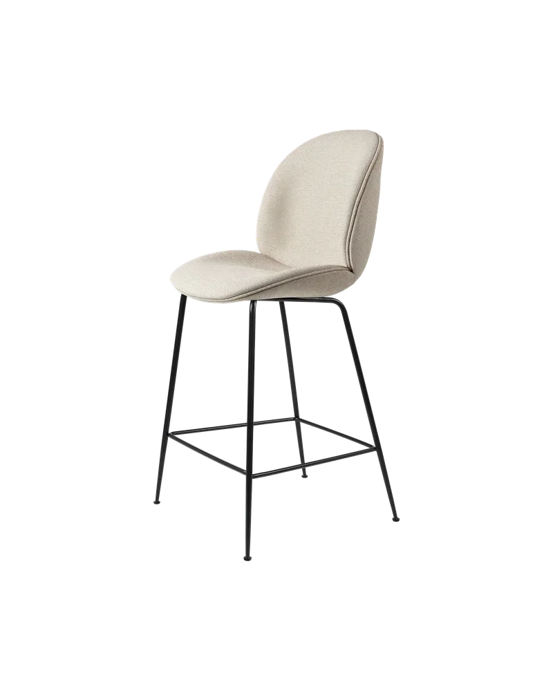 Beetle Counter Chair, Fully Upholstered von GUBI in Conic base, Matt Black, Tempt, Gabriel (61168, Standard) – Produktfoto 4 von 4
