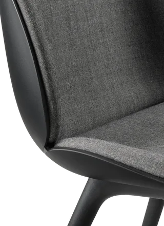 Beetle Dining Chair, Front Upholstered by GUBI in Remix 3, Kvadrat (152, Standard), Black, Black – interior photo 4 of 6