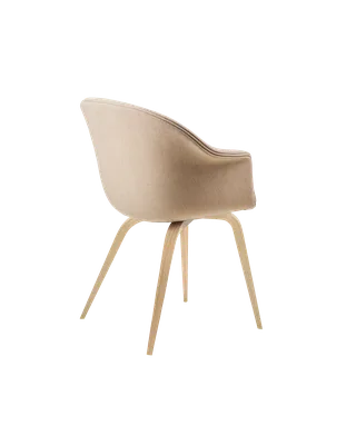 Bat Dining Chair, Fully Upholstered by GUBI in Remix 3, Kvadrat (233, Standard), Wood base, Oak Semi Matt – product photo 2 of 4