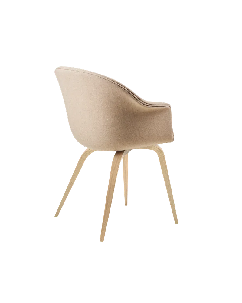 Bat Dining Chair, Fully Upholstered by GUBI in Remix 3, Kvadrat (233, Standard), Wood base, Oak Semi Matt – product photo 2 of 4