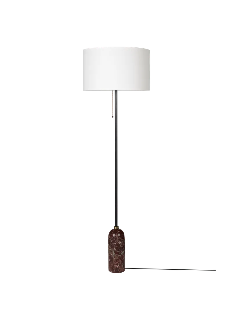 Gravity Floor Lamp von GUBI in Maroon Marble, White, EU – Produktfoto