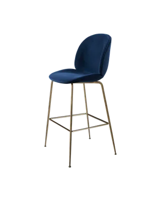 Beetle Bar Chair, Fully Upholstered von GUBI in Sunday, Dedar (003, Standard), Antique Brass, Conic base – Produktfoto 4 von 4