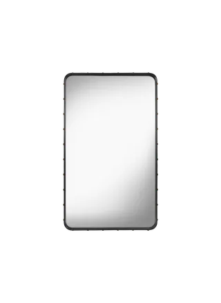 Adnet Wall Mirror, Rectangular van GUBI in Black Leather, 70 × 115 cm – productfoto 3 van 3