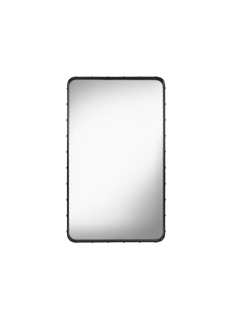 Adnet Wall Mirror, Rectangular van GUBI in Black Leather, 70 × 115 cm – productfoto 3 van 3