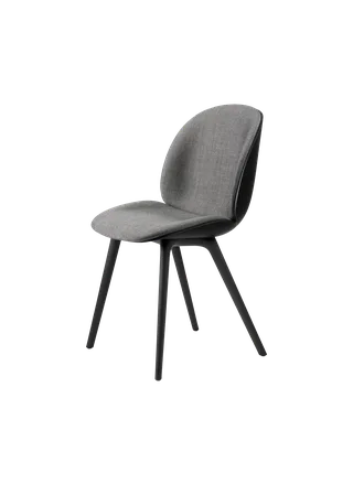 Beetle Dining Chair, Front Upholstered by GUBI in Remix 3, Kvadrat (152, Standard), Black, Black – product photo 6 of 6