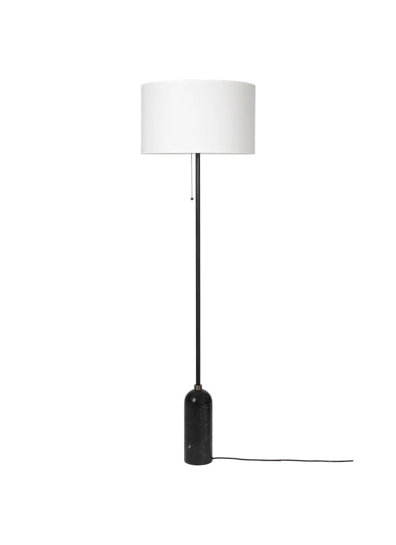 Gravity Floor Lamp by GUBI in Black Marble, White, EU – product photo
