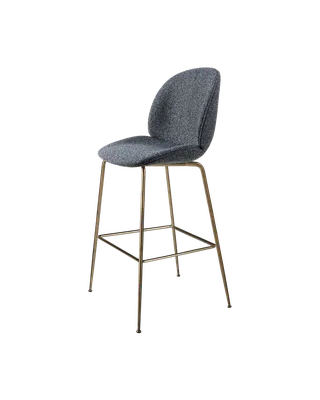 Beetle Bar Chair, Fully Upholstered von GUBI in Around Bouclé, Dedar (023, Standard), Antique Brass, Conic base – Produktfoto 6 von 6