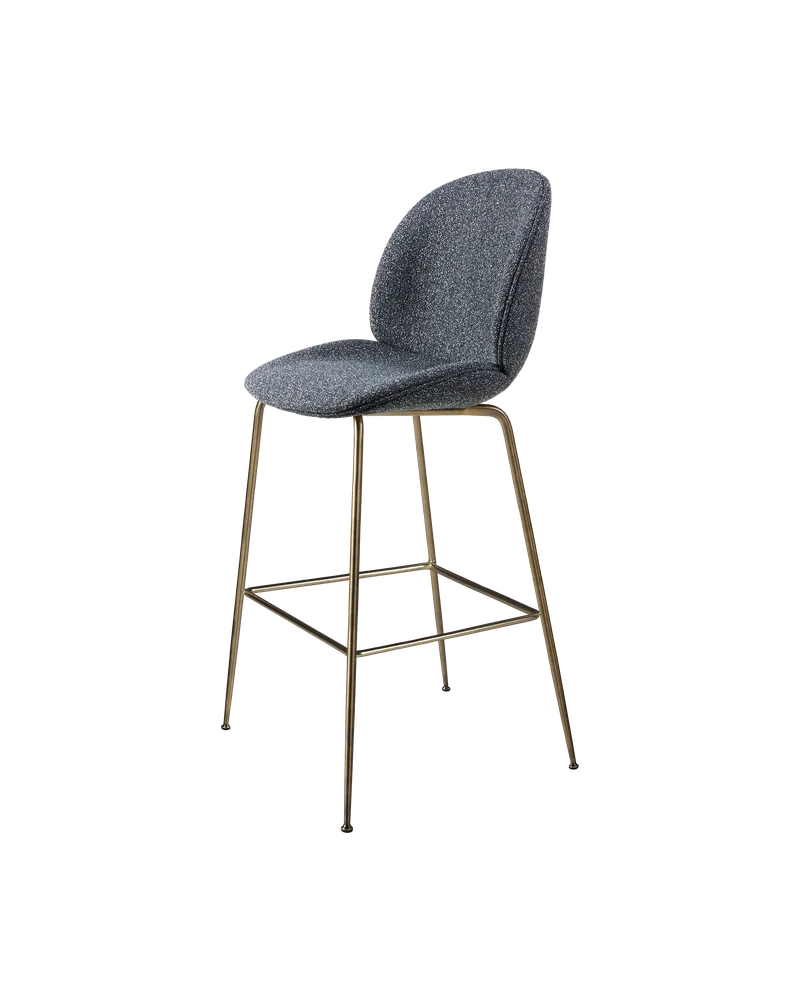 Beetle Bar Chair, Fully Upholstered von GUBI in Around Bouclé, Dedar (023, Standard), Antique Brass, Conic base – Produktfoto 6 von 6