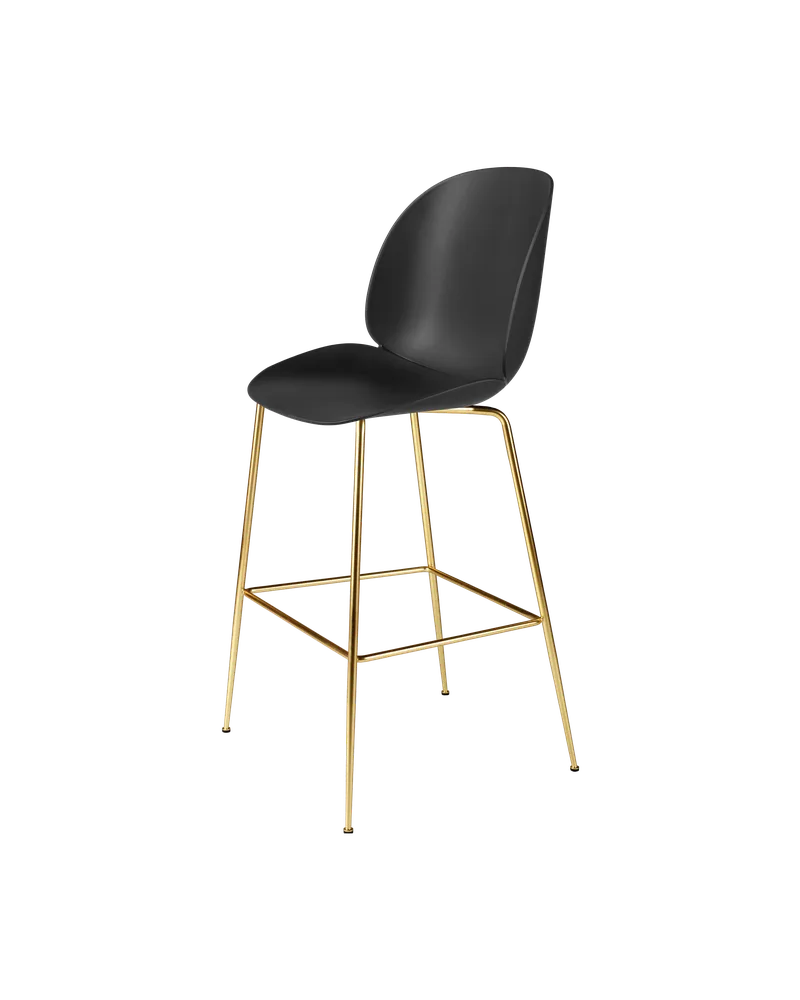 Beetle Bar Chair, Un-Upholstered by GUBI in Black, Brass Semi Matt, Conic base – product photo 3 of 3