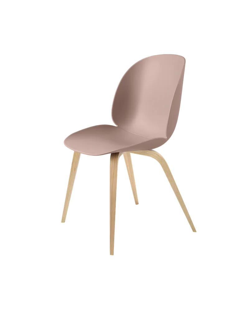 Beetle Dining Chair, Un-Upholstered by GUBI in Sweet Pink, Wood base, Oak Semi Matt Lacquered – product photo 3 of 3