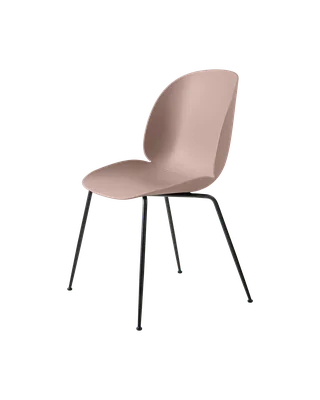 Beetle Dining Chair, Un-Upholstered by GUBI in Sweet Pink, Conic base, Matt Black – product photo 4 of 4
