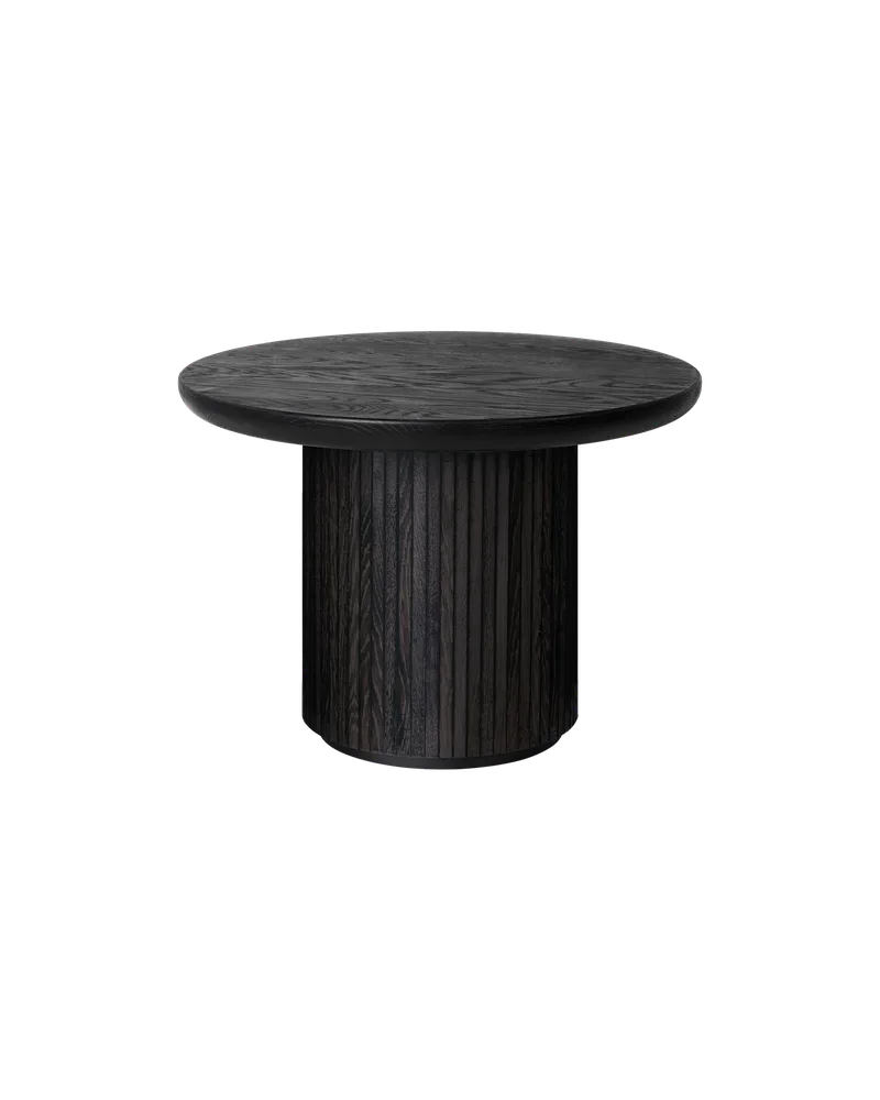 Moon Coffee Table, Round by GUBI in Brown/Black Stained Veneer Oak Lacquered, Brown/Black Stained Veneer Oak Lacquered, Ø60 x H45 cm – product photo