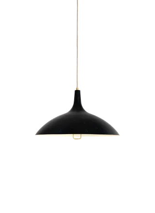 1965 Pendant van GUBI in Soft Black Semi Matt, Brass, Nee, EU – productfoto 4 van 4