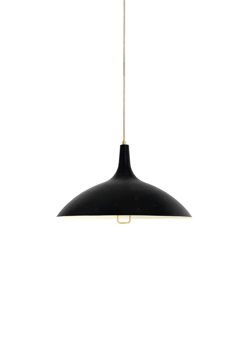 1965 Pendant van GUBI in Soft Black Semi Matt, Brass, Nee, EU – productfoto 4 van 4