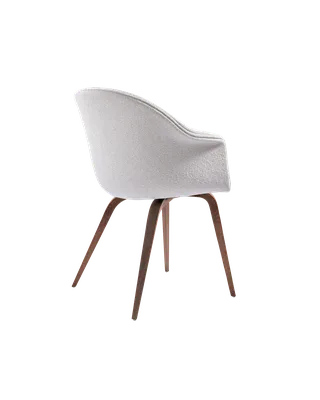 Bat Dining Chair, Fully Upholstered by GUBI in Light Bouclé, GUBI (001, Standard), Wood base, American Walnut – product photo 2 of 4