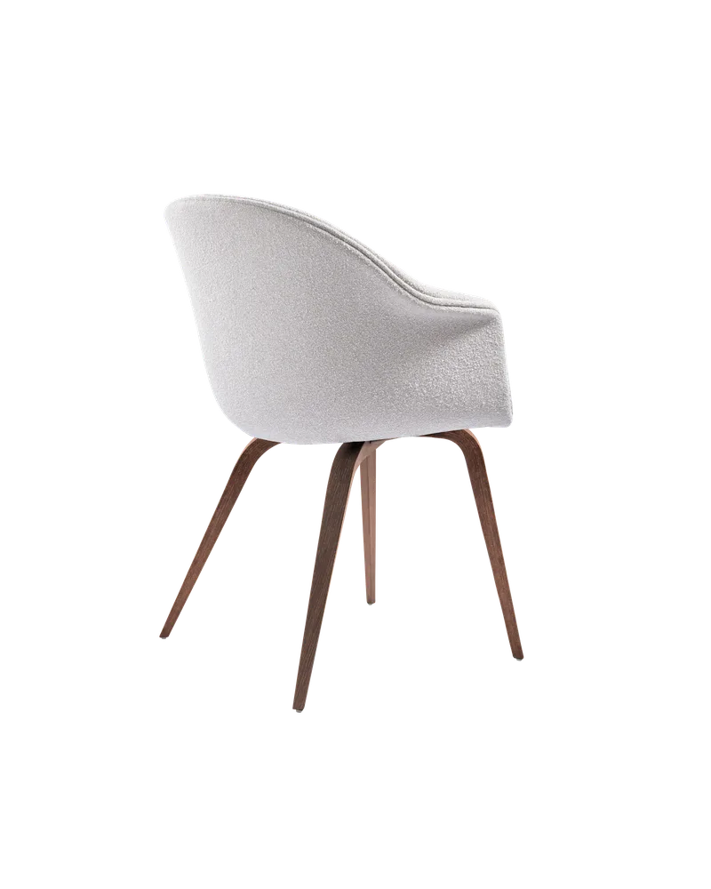 Bat Dining Chair, Fully Upholstered by GUBI in Light Bouclé, GUBI (001, Standard), Wood base, American Walnut – product photo 2 of 4