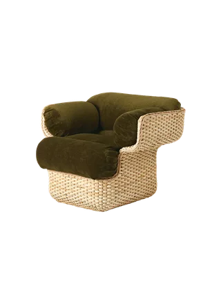 Basket Lounge Chair by GUBI in Mumble, Glamour Group (40, Standard), Rattan – product photo 5 of 5