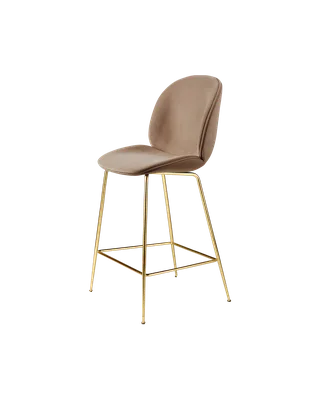 Beetle Counter Chair, Fully Upholstered von GUBI in Conic base, Brass Semi Matt, Sunday, Dedar (034, Standard) – Produktfoto 4 von 4