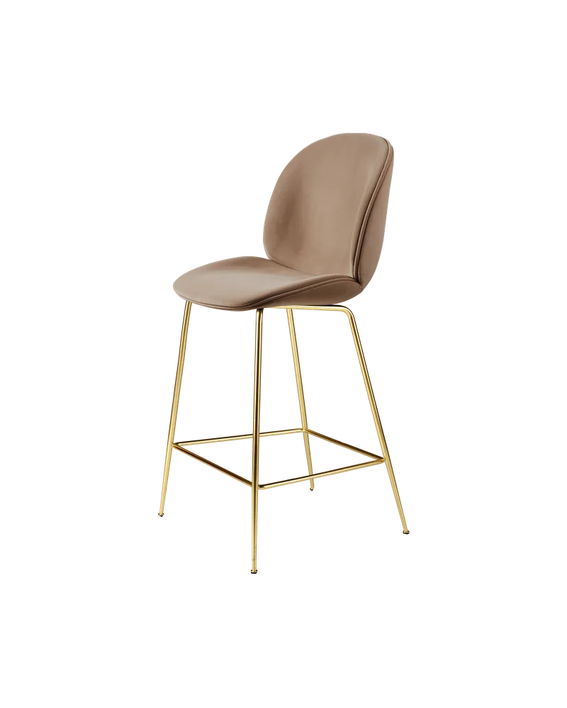 Beetle Counter Chair, Fully Upholstered von GUBI in Conic base, Brass Semi Matt, Sunday, Dedar (034, Standard) – Produktfoto 4 von 4