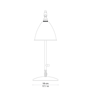 Bestlite BL2 Table Lamp van GUBI in Bone China, Black Brass, EU – productfoto 3 van 4