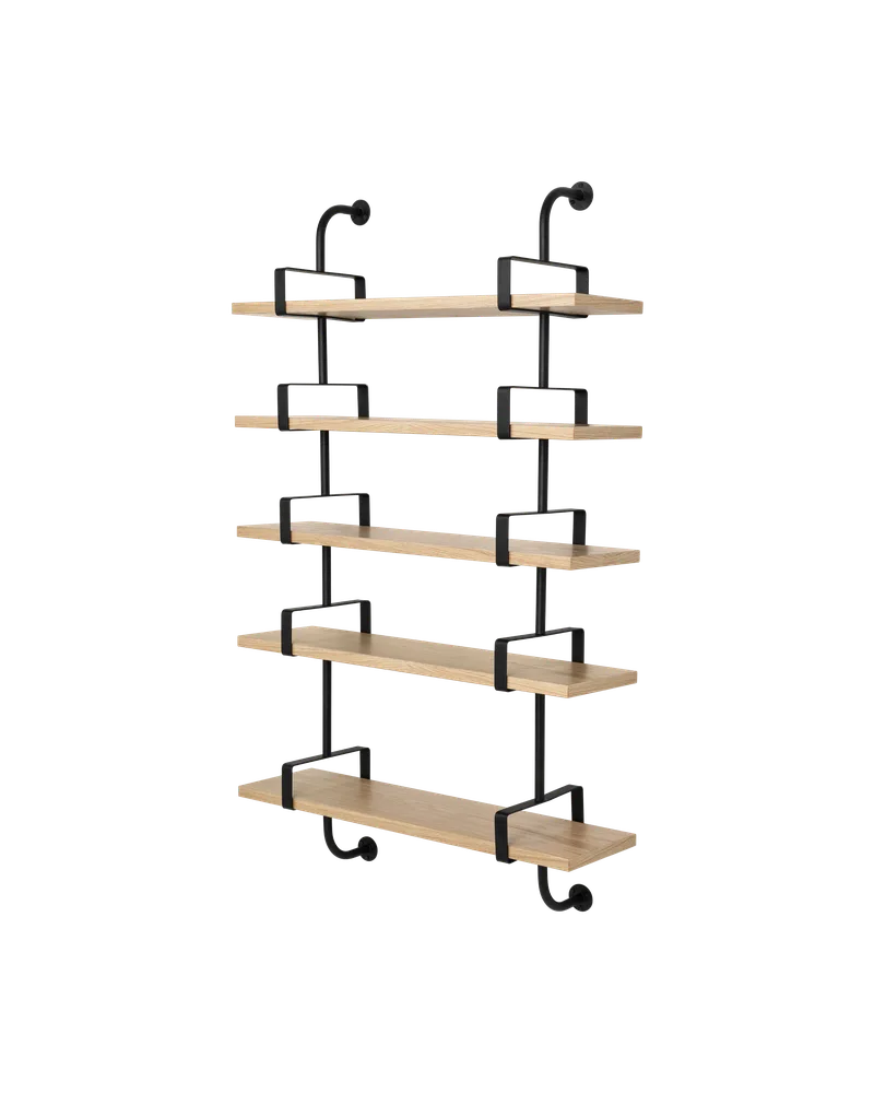 Démon Shelf van GUBI in Oak Semi Matt Lacquered, 5 Shelves, Small – productfoto