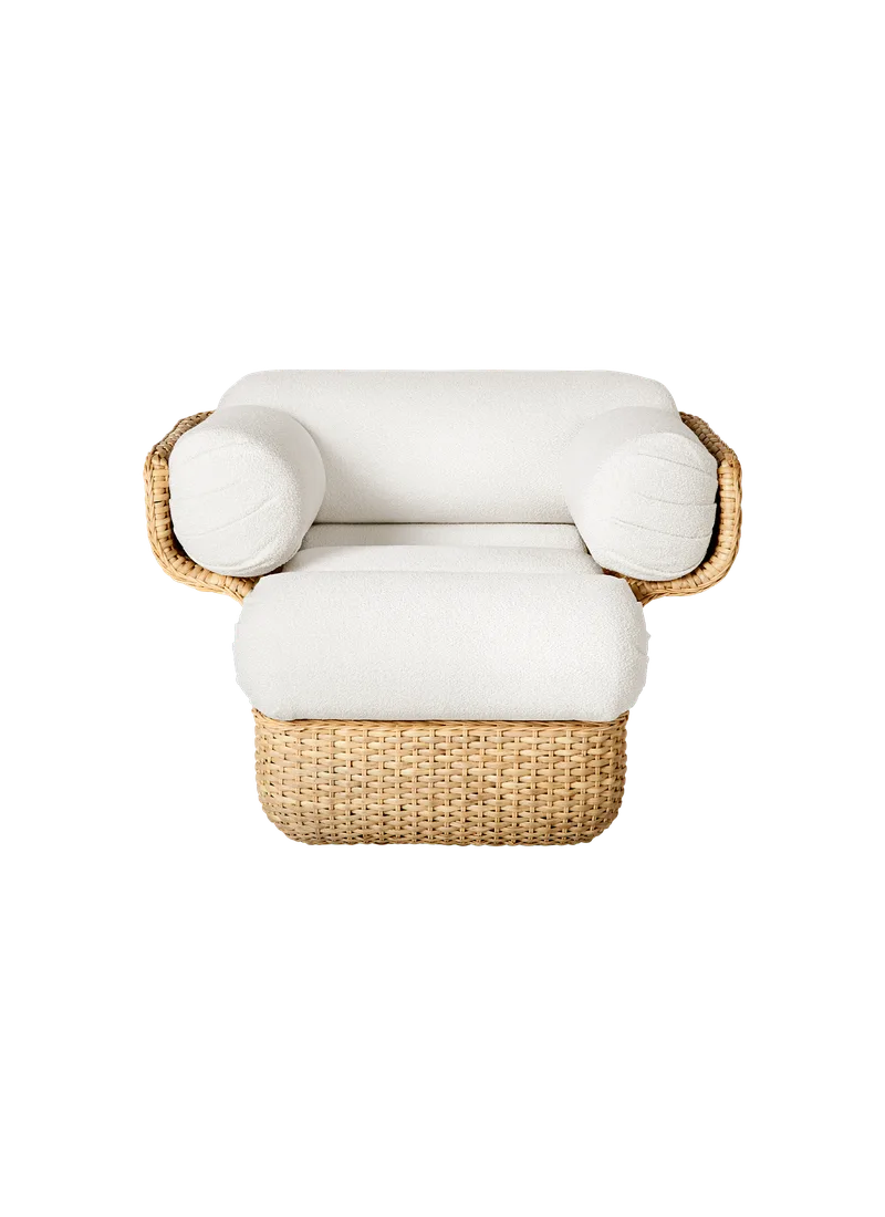Basket Lounge Chair von GUBI in Lorkey, Limonta (40, Standard), Rattan – Produktfoto 1 von 6